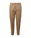 Pt Torino Pant Wool Stretch Back Pockets In Brown