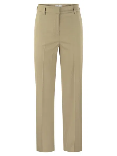 Pt Pantaloni Torino Ambra Stretch Viscose Trousers In Gold