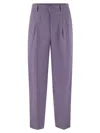 PT PANTALONI TORINO PT PANTALONI TORINO DAISY VISCOSE AND LINEN TROUSERS