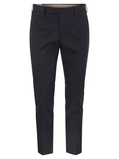 Pt Pantaloni Torino Dieci Cotton Trousers In Navy