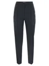 Pt Pantaloni Torino Frida Cotton And Silk Trousers With Pleat
