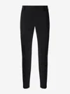 Pt Torino 'dieci' Blue Pants With Belt Loops And Logo Plaque On The Rear In Black
