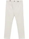 Pt Torino Beluga Grey Trousers With Drawstring Waistband In Grey