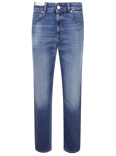 Pt Torino Alanis Classic Straight-leg Jeans In Light Wash In Blue
