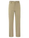 Pt Torino Stretch Viscose Trousers In Green