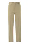 Pt Torino Stretch Viscose Trousers In Gold