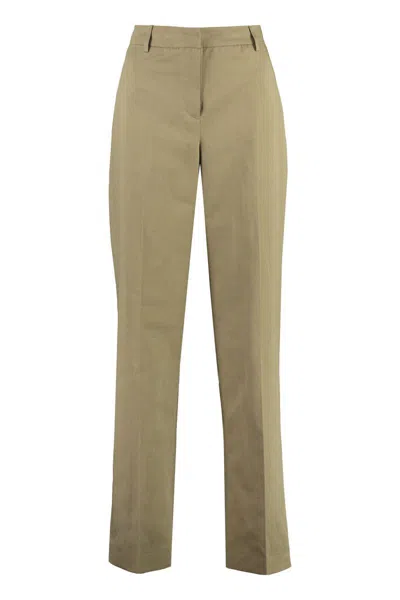 Pt Torino Ambra Cotton-linen Trousers In Beige