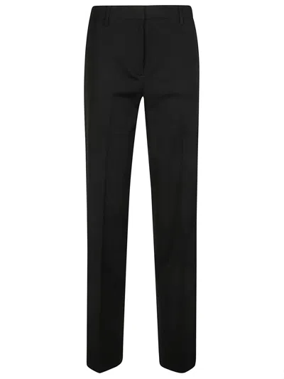 Pt Torino Ambra Pressed Crease Slim-fit Trousers In Black