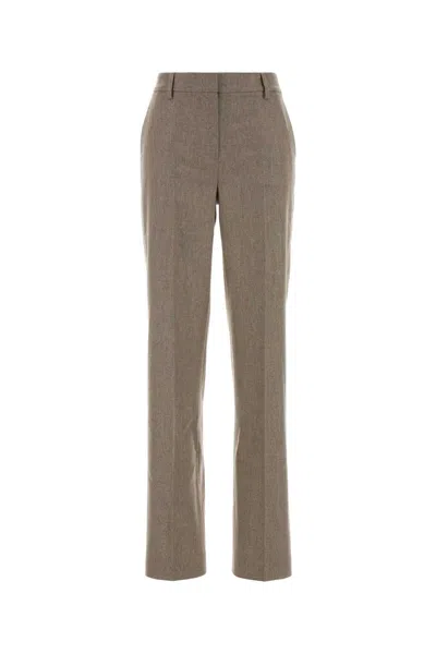 Pt Torino Cashmere Blend Tailored Trousers In Brown