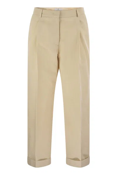 Pt Torino Anna - Cotton And Linen Trousers