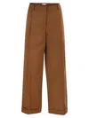 Pt Torino Turn-up Trousers In Brown