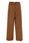 Pt Torino Turn-up Trousers In Brown