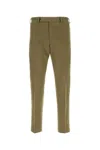 Pt Torino Trousers Stretch Cotton Front Crease In Green