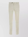 Pt Torino Back Slit Stretch Cotton Blend Trousers In White