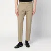 Pt Torino Cotton And Linen Trousers In Beige