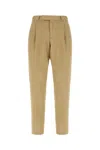 Pt Torino Trousers Cotton Blend Pleated Front In Metallic