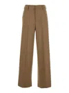 Pt Torino Beige Five Pocket Trousers In Wool Blend Woman In Neutral