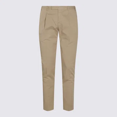 Pt Torino Trousers Front Pleats Tapered Leg In Brown