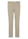 Pt Torino Cotton Trousers In Neutral