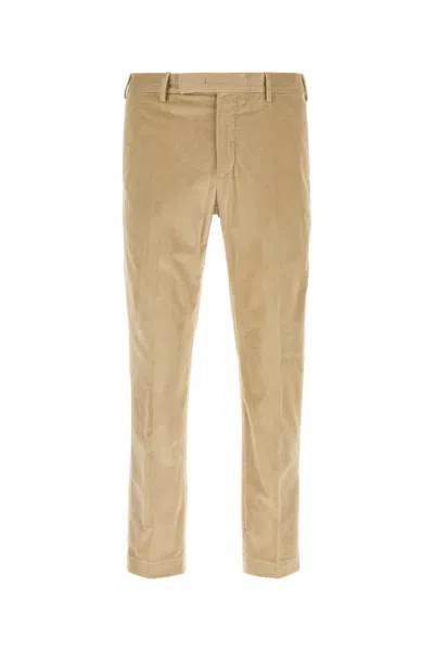 Pt Torino Stretch Corduroy Trousers Featuring Pockets In Brown