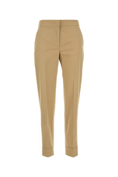 PT TORINO PANTALONE IN MISTO COTONE STRETCH BEIGE DONNA