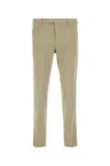 Pt Torino Pant Stretch Cotton Loops Belt In Beige