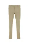Pt Torino Pant Stretch Cotton Loops Belt In Mastice