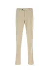 Pt Torino Beige Stretch-design Tapered Trousers In Neutral