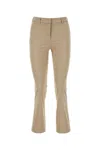 Pt Torino Beige Stretch Viscose Pant In Neutral