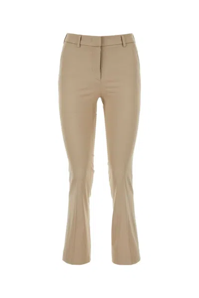 Pt Torino Beige Stretch Viscose Pant In Neutral