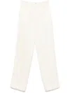 Pt Torino Beige Trousers With Concealed Fastening In White