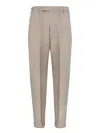 Pt Torino Beige Trousers With Front Pleat In Neutral
