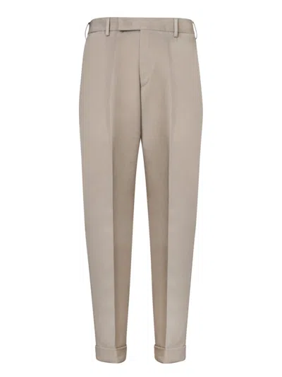 PT TORINO PT TORINO BEIGE TROUSERS WITH FRONT PLEAT