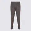 Pt Torino Relaxed Trousers With Pleated Front And Cuffs In Gray