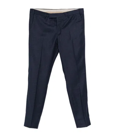 Pt Torino Belt Loop Casual Pants In Blue