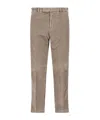 Pt Torino Beige Corduroy Trousers With Straight Fit In Brown