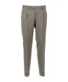 Pt Torino Single-pleat Turn-up Trousers In Gray
