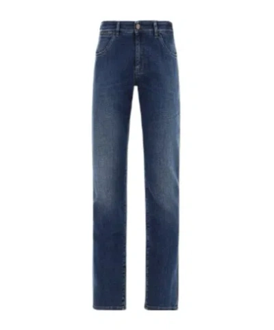 Pt Torino Belt Loop Jeans In Blue