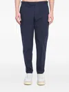 Pt Torino Belt Loops Pressed Cotton Trousers In Blue