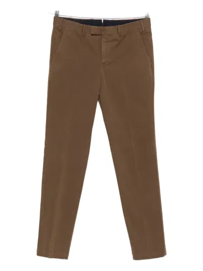 Pt Torino Belt-loops Trousers In Brown