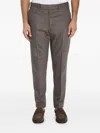 Pt Torino Tailored Stretch Trousers Featuring Pockets In Gray