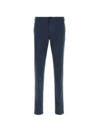 Pt Torino Belt-loop Button-fastening Chinos In Blue