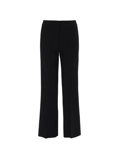 Pt Torino Tailored Trousers Belt Loops Back Pocket Crease In Black