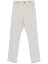 Pt Torino Beluga Grey Trousers With Drawstring Waistband