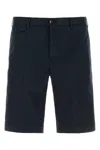 Pt Torino Dark Green Solid Shorts In Blue