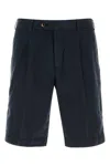 Pt Torino Dark Blue Solid Shorts In Blue