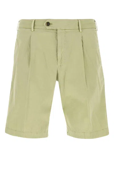 Pt Torino Bermuda In Cotone Stretch Verde Menta   Uomo In Sand Green.