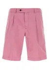 Pt Torino Fuchsia Stretch Corduroy Bermuda Shorts