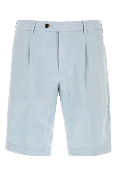 Pt Torino Pastel Light-blue Lyocell Blend Bermuda Shorts