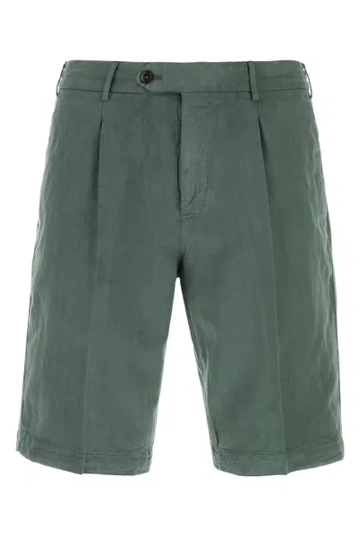 Pt Torino Geen Lyocell Blend Bermuda Shorts In Green